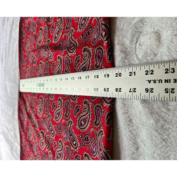 Banana Republic Womens Paisley Print Shift Dress Size 6 Red/Purple Short Sleeve - Picture 7 of 11